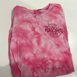 pink tie-dye Volcom T-shirt